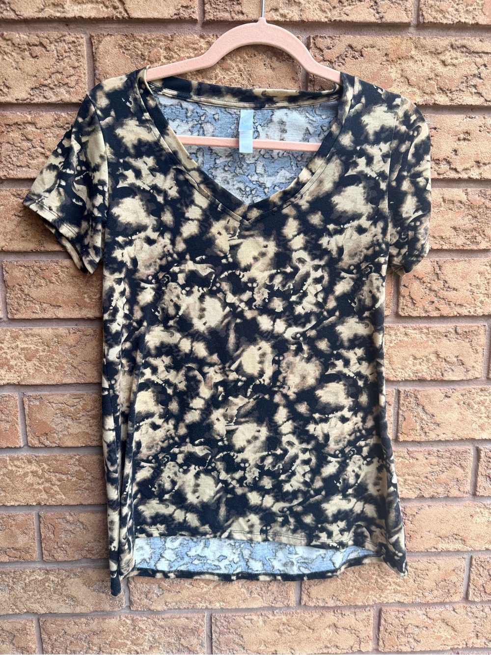 4/$25 • LuLaRoe Christy-T V-Neck Bleach Dye T-Shirt